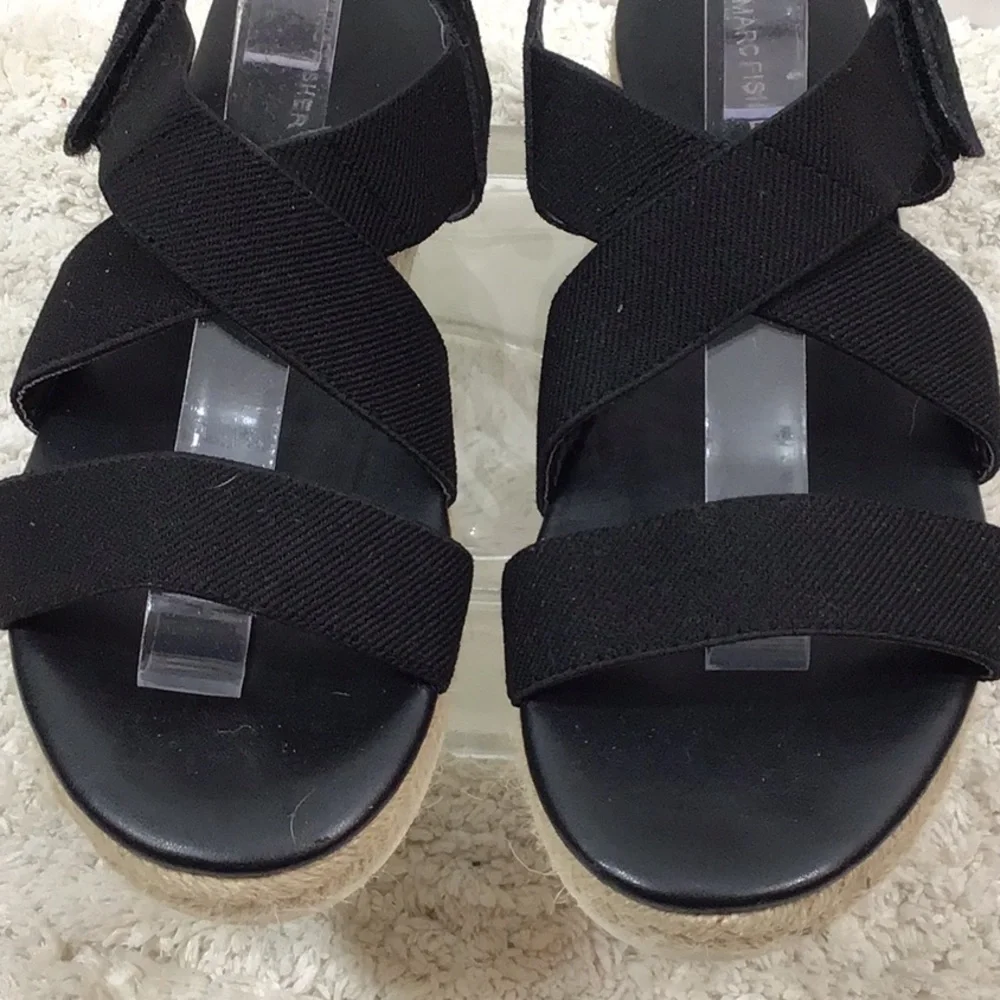 Marc Fisher Nalan black espadrille sandals